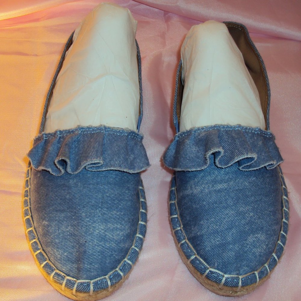 Shoes, Denim Ruffles.